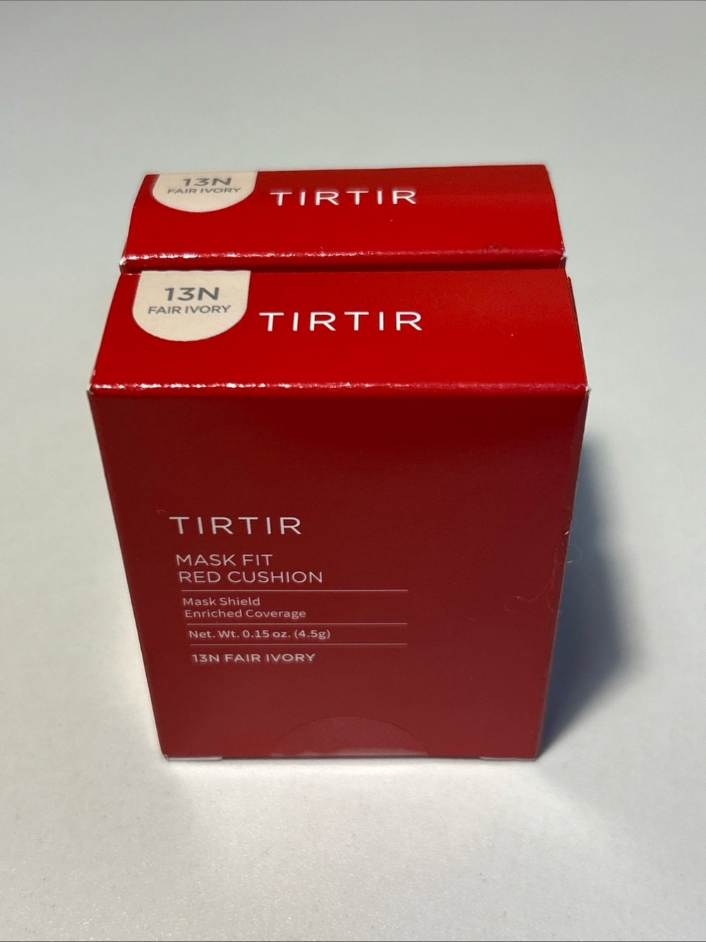 2 TIRTIR Mini Mask Fit Red Cushion Foundation 13N Fair Ivory 4.5g 0.15oz